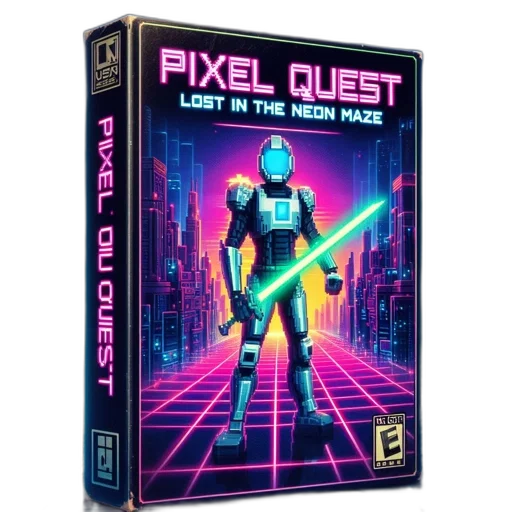 cyberpunk, pixel art, concept art, neon transparent PNG cut-out