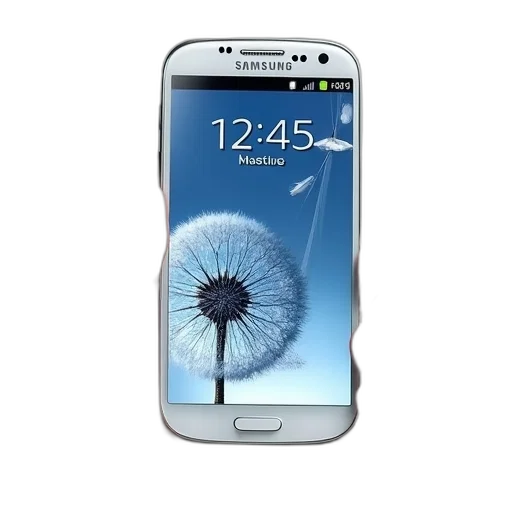 samsungs, galaxy, mini, displayed transparent PNG cut-out