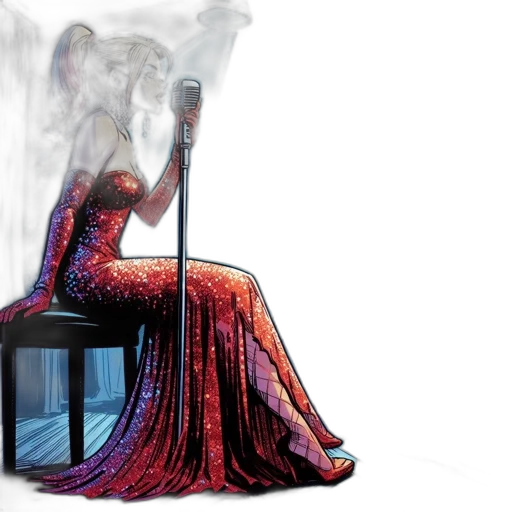 dress, concept art, watercolor, fantasy art transparent PNG cut-out