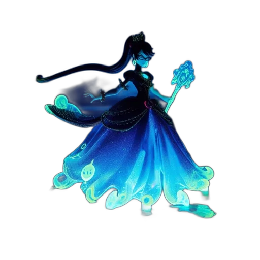dress, staff, crown, jewelry transparent PNG cut-out