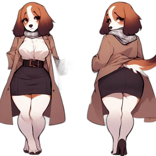 dress, jacket, creature, concept art transparent PNG cut-out