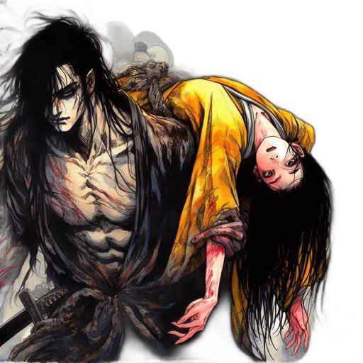fantasy art, comic book art, concept art, watercolor transparent PNG cut-out