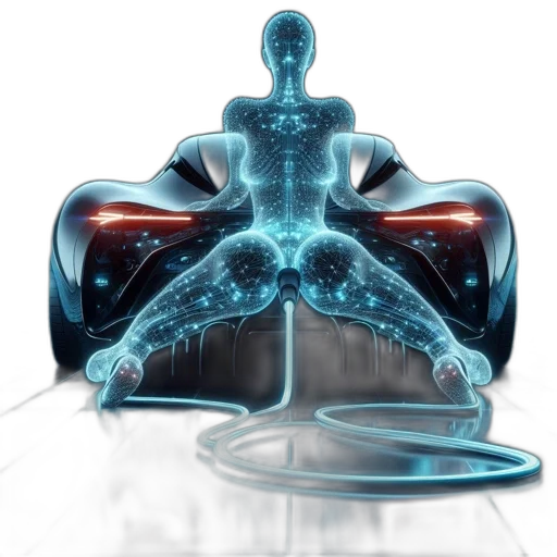 robot, car, concept art, 3d render transparent PNG cut-out
