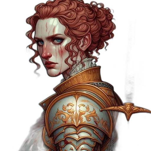 crown, face, staff, fantasy art transparent PNG cut-out