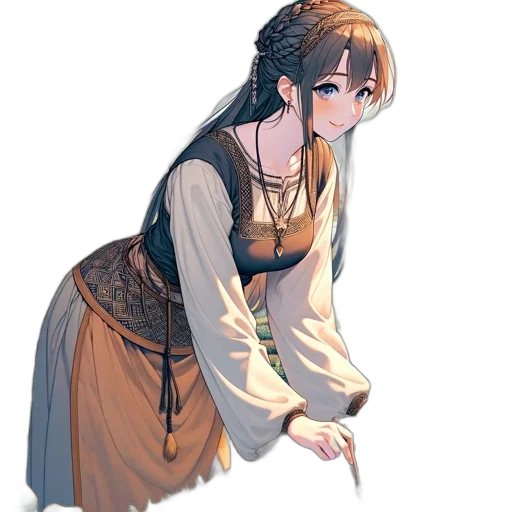 dress, staff, crown, jewelry transparent PNG cut-out