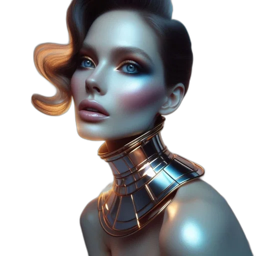 robot, jewelry, face, crown transparent PNG cut-out