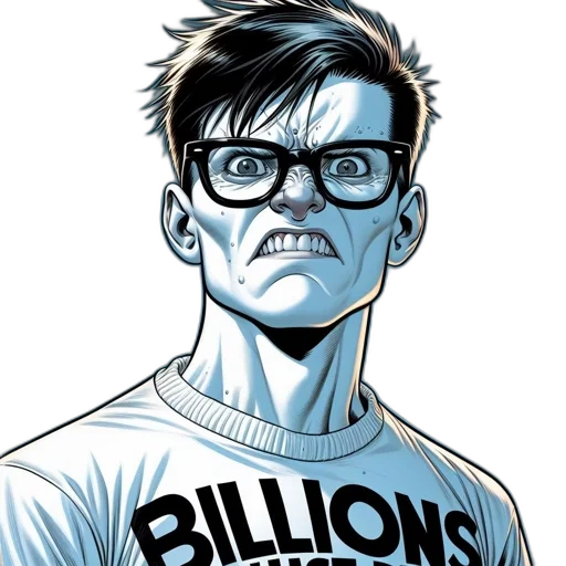 face, comic book art, cartoon, concept art transparent PNG cut-out
