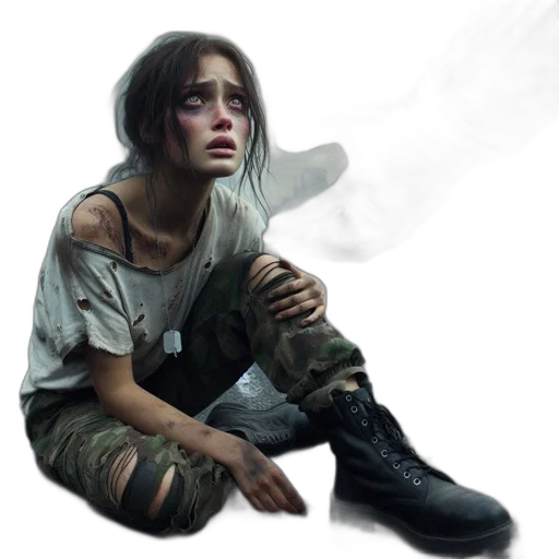 face, jacket, weapon, shoes transparent PNG cut-out