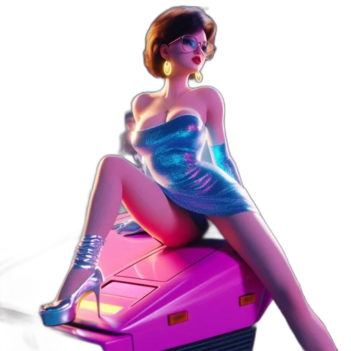 dress, furniture, car, robot transparent PNG cut-out