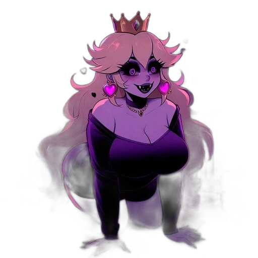 crown, creature, dress, staff transparent PNG cut-out