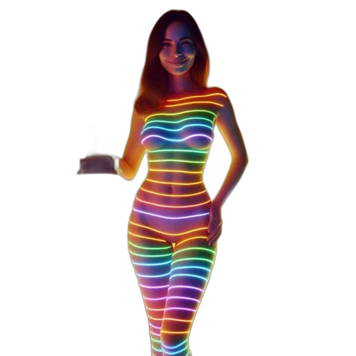 dress, staff, 3d render, concept art transparent PNG cut-out