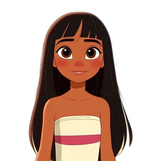 dress, hair, face, cartoon transparent PNG cut-out