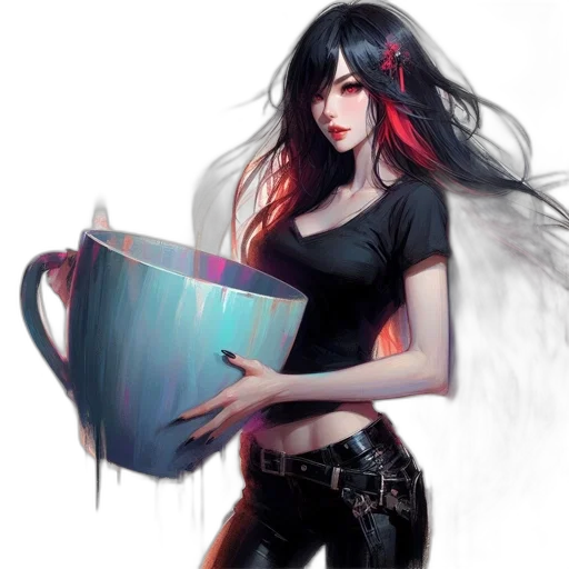 fantasy art, concept art, cyberpunk, anime transparent PNG cut-out