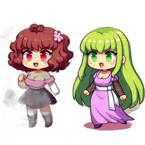 pixel art, anime, concept art, cartoon transparent PNG cut-out