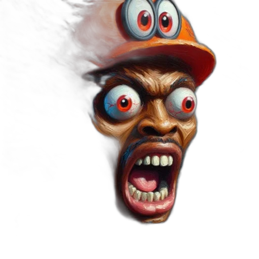 face, creature, staff, mask transparent PNG cut-out
