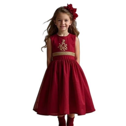 dress, red, todd, girls transparent PNG cut-out