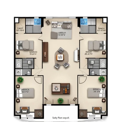 3d render, concept art, photorealistic, floor transparent PNG cut-out