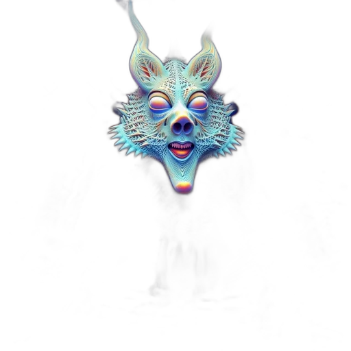 mask, creature, dragon, staff transparent PNG cut-out