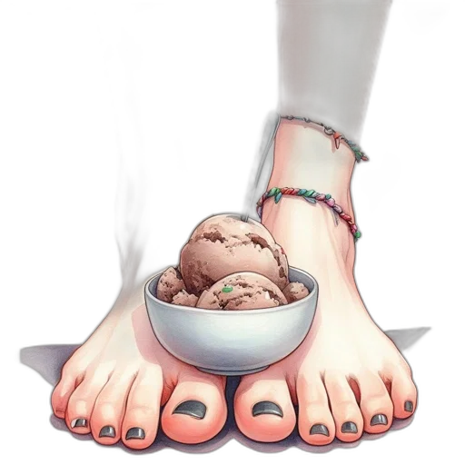 food, shoes, concept art, 3d render transparent PNG cut-out