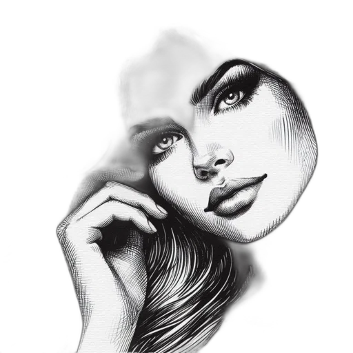 face, mask, jewelry, hair transparent PNG cut-out