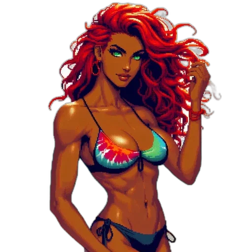 comic book art, fantasy art, pixel art, cartoon transparent PNG cut-out