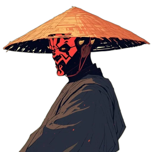 mask, umbrella, staff, hat transparent PNG cut-out