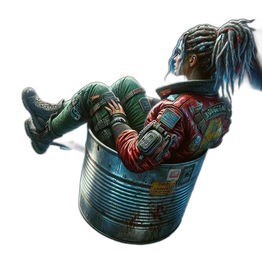 robot, bottle, weapon, creature transparent PNG cut-out