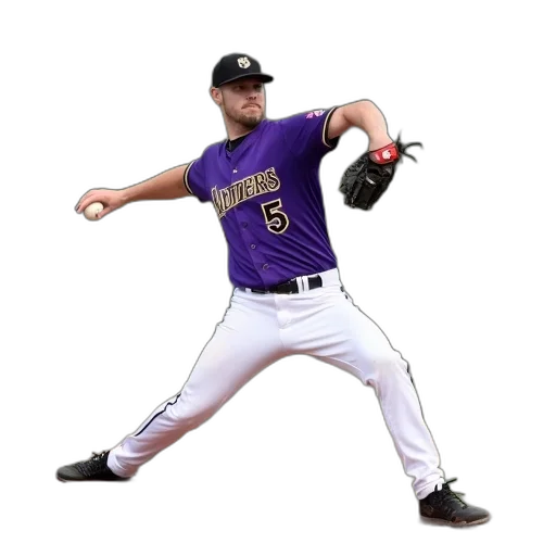 baseball, player, pitcher, mound transparent PNG cut-out