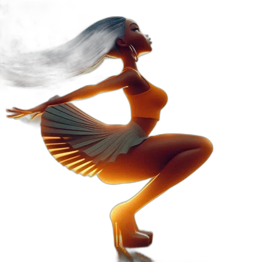 dress, hair, creature, concept art transparent PNG cut-out