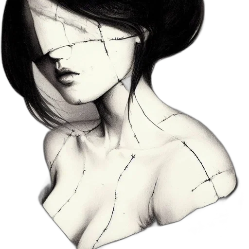 mask, face, hair, dress transparent PNG cut-out