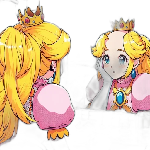 crown, hair, concept art, anime transparent PNG cut-out