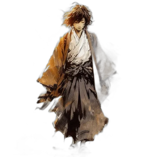 dress, jacket, staff, concept art transparent PNG cut-out