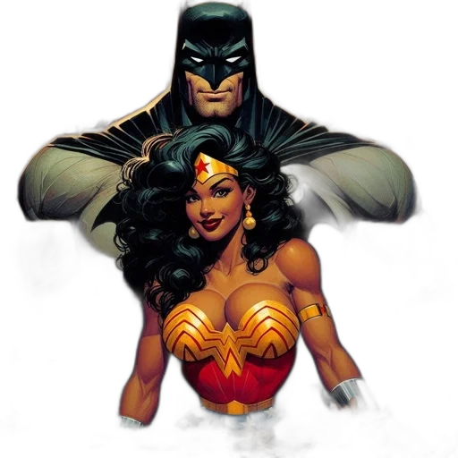 comic book art, concept art, batman, wonder transparent PNG cut-out