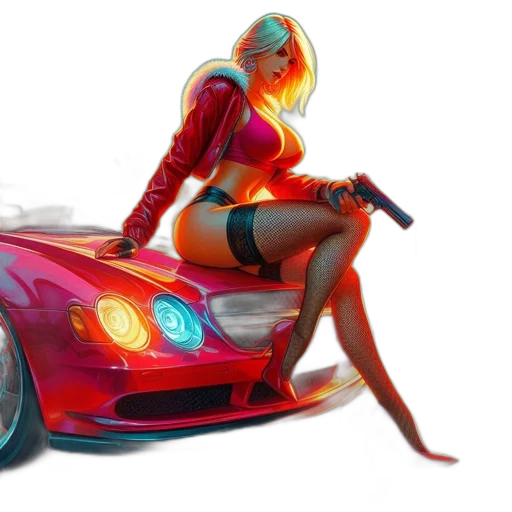 car, dress, weapon, concept art transparent PNG cut-out