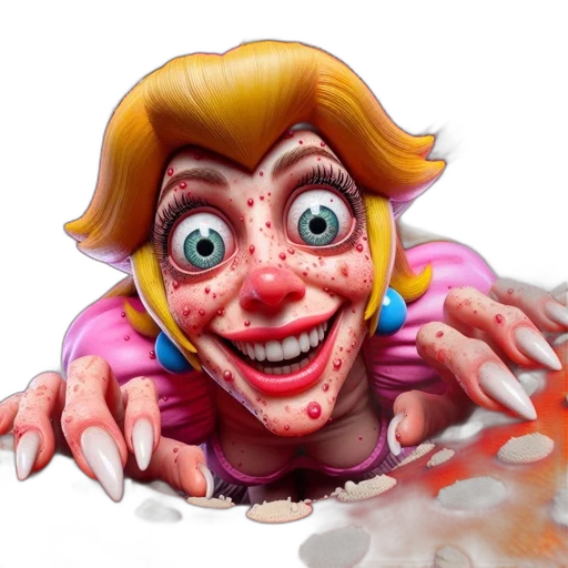 face, creature, 3d render, concept art transparent PNG cut-out
