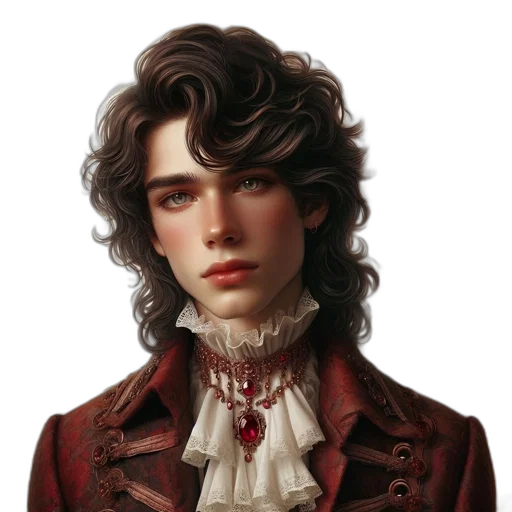 jacket, face, hair, staff transparent PNG cut-out