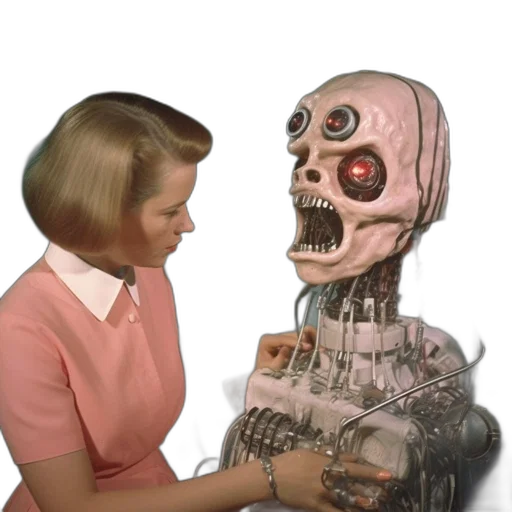 robot, face, creature, mask transparent PNG cut-out
