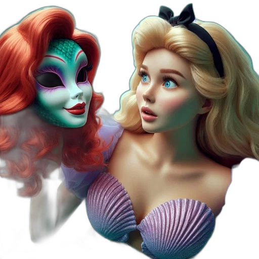 mask, fantasy art, concept art, photorealistic transparent PNG cut-out