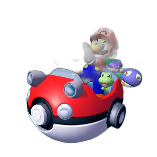 car, 3d render, concept art, mario transparent PNG cut-out