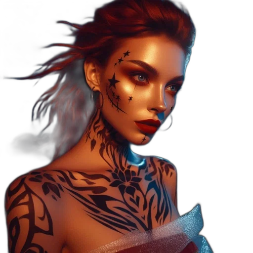 face, mask, dress, jewelry transparent PNG cut-out