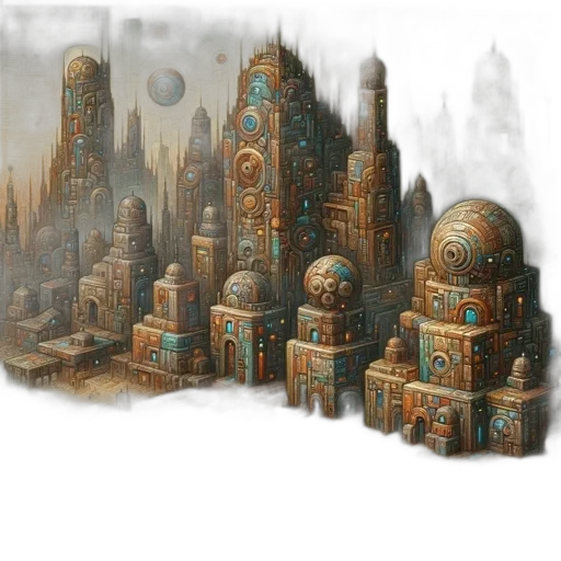 building, concept art, fantasy art, pixel art transparent PNG cut-out