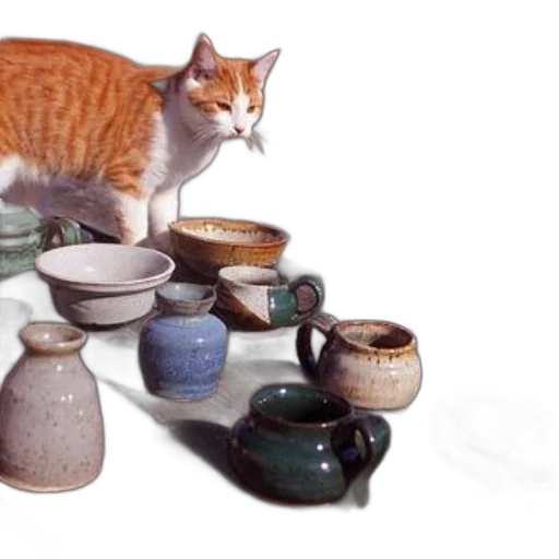 photorealistic, 3d render, oil painting, cat transparent PNG cut-out