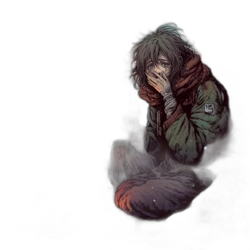 jacket, face, mask, creature transparent PNG cut-out