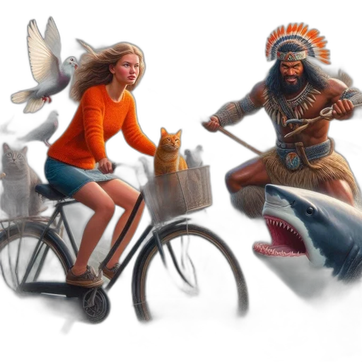 concept art, fantasy art, photorealistic, comic book art transparent PNG cut-out