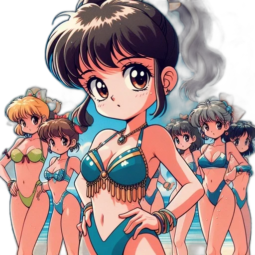weapon, anime, vaporwave, cartoon transparent PNG cut-out
