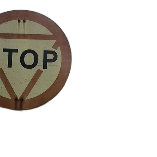 3d render, stop, sign, front transparent PNG cut-out