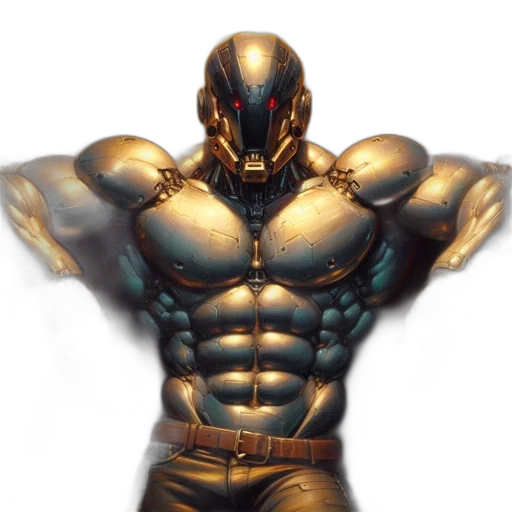 robot, concept art, 3d render, comic book art transparent PNG cut-out