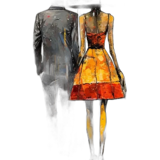 dress, jacket, concept art, watercolor transparent PNG cut-out