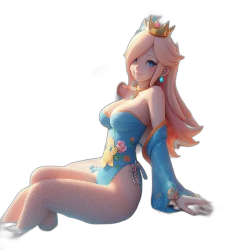 dress, crown, concept art, 3d render transparent PNG cut-out