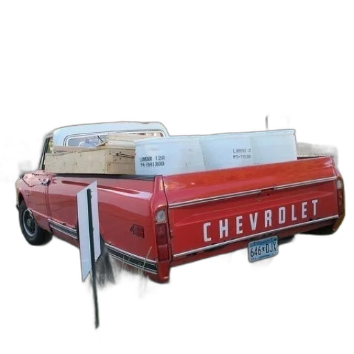 car, furniture, red, chevrolet transparent PNG cut-out